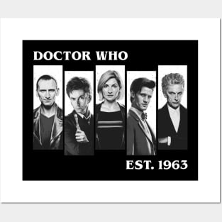 Doctor Who Est 1963 Classic Black Posters and Art